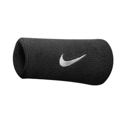 Nike Swoosh Doublewide Wristband - One Size, Black