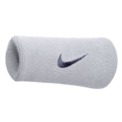 Nike Swoosh Doublewide Wristbands White/Obsidian  OSFM