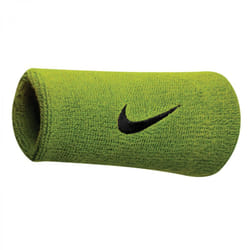 Nike Swoosh Doublewide Wristbands (Atomic Green/Black  OSFM)
