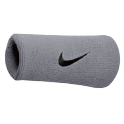 Nike Swoosh Doublewide Wristbands (Matte Silver/Black  OSFM)