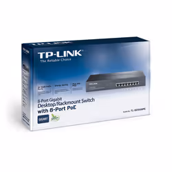 TP-Link TL-SG1008PE network switch Unmanaged L2 Gigabit Ethernet (10/100/1000) Power over Ethernet (PoE) Black