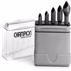 Champion CSK-SET-5 Zero Flute 82-Degree Countersink Set 5-Piece