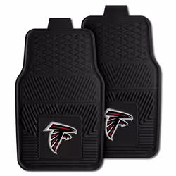 FANMATS 8885 Atlanta Falcons 2-Piece Heavy Duty Vinyl Car Mat Set Front Row Floor Mats All Weather Protection Universal Fi ...