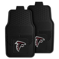 FANMATS 8885 Atlanta Falcons 2-Piece Heavy Duty Vinyl Car Mat Set  Front Row Floor Mats  All Weather Protection  Universal Fit  Deep Resevoir Design