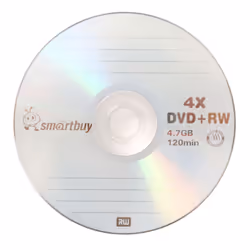 50 Pack Smartbuy Blank DVD+RW 4X 4.7GB 120Min Branded Logo Rewritable DVD Media Disc