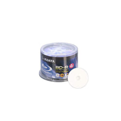 Ritek Ridata Blu-Ray (BD-R) White Inkjet Hub Printable 4X BD-R Media 25GB 50 Pack in Cake Box (BDR-254-RDIWN-CB50)