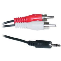 CableWholesale 2RCA-STE-6 audio cable 1.829 m 3.5mm 2 x RCA Black