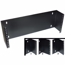 4U Hinged Wall Mount Patch Panel Bracket - 19 Patch Panel Swing Rack for Shallow Network Equipment 6 Inch Deep Dimensions: 7 ...