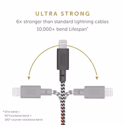 Native Union NIGHT Cable - 10ft Ultra-Strong Reinforced [Apple MFi Certified] Lightning to USB Charging Cable with Weighted Knot for iPhone/iPad...