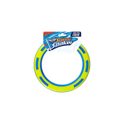 Nerf Dog Rubber & Foam Ring Dog Toy, Flying Disc, Lightweight, Durable and Water Resistant, 9 Inch Diameter, for Medium/Large Breeds, Single Unit, Blu