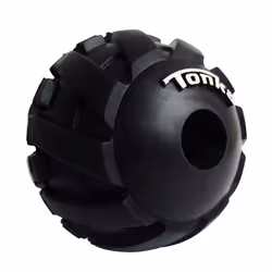 Tonka Mega Tread Ball Treat Holder Dog Toy, Lightweight, Durable and Water Resistant, 3 Inches, for Small/Medium/Large Breeds, Single Unit, Black