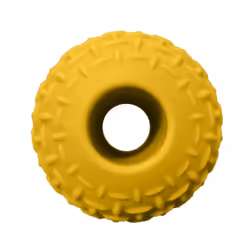 Tonka Rubber Diamond Plate Ball Dog Toy  Lightweight  Durable and Water Resistant  3.5 Inches  Single Unit  Yellow