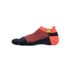 Vibram Athletic No Show Five Fingers Performance Toe Socks - Red/Black - L