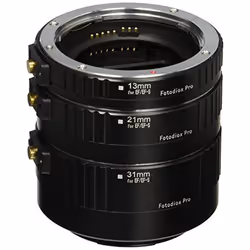 Fotodiox Pro Canon EOS Auto Macro Extension Tube Set Kit for Extreme Close-Up with Autofocus and Auto-Exposure