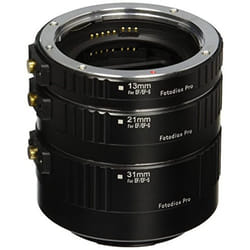 Fotodiox Pro Canon EOS Auto Macro Extension Tube Set Kit for Extreme Close-Up with Autofocus and Auto-Exposure