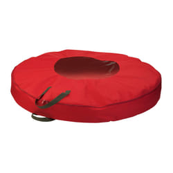 Honey-Can-Do 36-Inch  Red Holiday Wreath Storage with Handles
