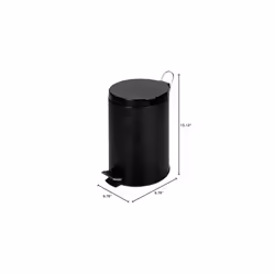 Honey-Can-Do International  LLC TRS-05170 Step Trash Can  12-Liter 3-Gal  Black
