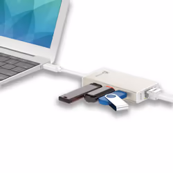 j5create JCH471 USB-C™ Gigabit Ethernet & Hub Multi Adapter, Metallic Champagne - Additional view 5