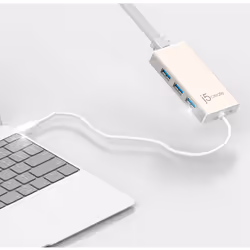 j5create JCH471 USB-C™ Gigabit Ethernet & Hub Multi Adapter, Metallic Champagne - Additional view 7