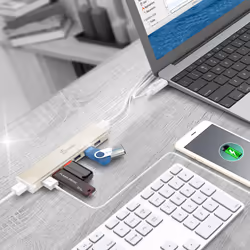 j5create JCH377 USB-C® 7- Port Hub - EU/UK, Metallic Champagne