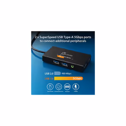Video Capture Card with PD 60W Pass-Through Charging, Built-in Multi-Function hub, Suitable for Streaming, Live Broadcasting, Video Conference,
