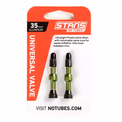 Stan's NoTubes Alloy Valves, Service kit, Bicycle disc brake rotor straightener, Wheel, Black, Green, Aluminium, 35 mm