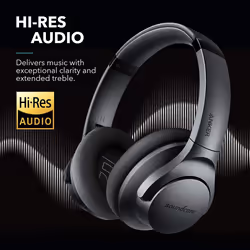 Anker Soundcore Life Q20 Hybrid Active Noise Cancelling Headphones, Wireless Over Ear Bluetooth Headphones, 40H Playtime, Hi-Res Audio, Deep Bass, Mem