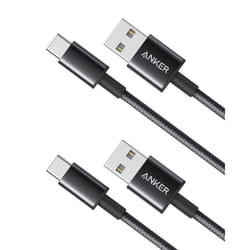 Anker [2-Pack 3ft Premium Double-Braided Nylon USB-C to USB-A 2.0 Cable