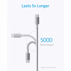 USB C Cable, Anker 2-Pack, 6 ft Premium Nylon USB-A to USB-C Fast Charging USB Type C Cable, for Galaxy S10 / Note 8, LG V20 and More