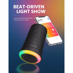 Soundcore Flare Bluetooth Speaker by Anker, Portable & Compact Speaker with 360Â° All-Round Sound, Fantastic Bass, Mood LED Light, IPX7 Waterproof,...