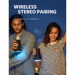 Soundcore Flare Bluetooth Speaker by Anker, Portable & Compact Speaker with 360Â° All-Round Sound, Fantastic Bass, Mood LED Light, IPX7 Waterproof,...