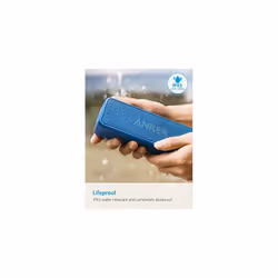 Anker SoundCore 2 Bluetooth Speaker with Better Bass, 24-Hour Playtime, 66ft Bluetooth Range, IPX5 Water Resistance & Built-in Mic â Dual-Driver...