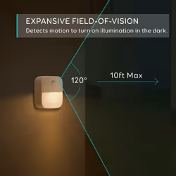 eufy by Anker, Lumi Stick-On Night Light, Warm White LED, Motion Sensor, Bedroom, Bathroom, Kitchen, Hallway, Stairs, Energy Efficient, Compact, 3-pac