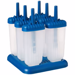 Tovolo Groovy Popsicle Molds (Set of 6) - Mess-Free Plastic Ice Pops with Reusable Sticks & Drip-Guard for Freezer Snacks/Dis ...