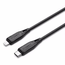 Cygnett CY4697PCCCL, 2 m, Lightning, USB C, Male, Male, Black