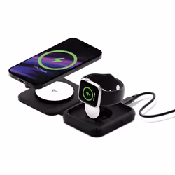 Cygnett MagTravel Qi2.0 2-in-1, Indoor, USB, Wireless charging, 1.2 m, Black