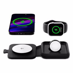 Cygnett MagTravel Qi2.0 2-in-1 Smartphone, Smartwatch Black USB Wireless charging Fast charging Indoor