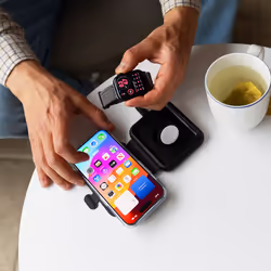 Cygnett MagTravel Qi2.0 2-in-1 Smartphone, Smartwatch Black USB Wireless charging Fast charging Indoor - Additional view 5