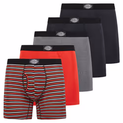 Dickies 5 Pack Mens Boxer Briefs With Pouch Moisture Wicking Performance Underwear For Men