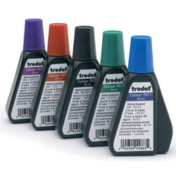 5 color water based Re-fill Ink for self inking Ideal/Trodat Stamps & stamp pads