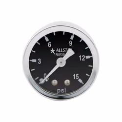 Allstar Performance ALL80210 1.5 in. Dia. 0-15 PSI Dry Type Pressure Gauge