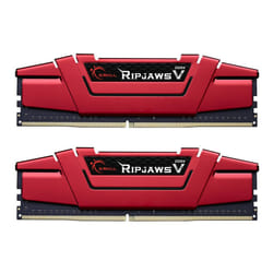 G.SKILL Ripjaws V Series Intel XMP DDR4 RAM 16GB 2x8GB 3200MT/s CL16-18-18-38 1.35V Desktop Computer Memory UDIMM - Red F4-3200C16D-16GVRB
