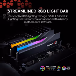 G.SKILL Trident Z5 RGB Series (Intel XMP 3.0) DDR5 RAM 32GB (2x16GB) 6400MT/s CL32-39-39-102 1.40V Desktop Computer Memory UDIMM - Matte Black (F5-640