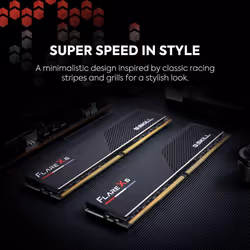 G.SKILL Flare X5 Series (AMD Expo) DDR5 RAM 64GB (2x32GB) 6000MT/s CL30-40-40-96 1.40V Desktop Computer Memory UDIMM - Matte Black (F5-6000J