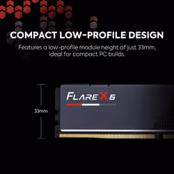 G.SKILL Flare X5 Series (AMD Expo) DDR5 RAM 64GB (2x32GB) 6000MT/s CL30-40-40-96 1.40V Desktop Computer Memory UDIMM - Matte Black (F5-6000J
