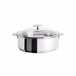 Cristel Casteline Saute Pan 5 quart Silver