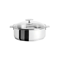 Cristel Casteline Saute Pan  5 quart  Silver