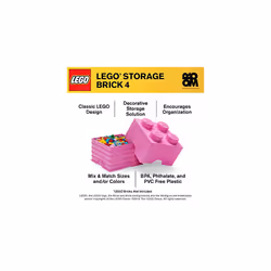 Room Copenhagen LEGO Storage Brick 4  Bright Pink (4003)