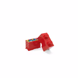 Room Copenhagen  LEGO Storage Brick Box - Stackable Storage Solution - Brick 2  Bright Red (L4002R)
