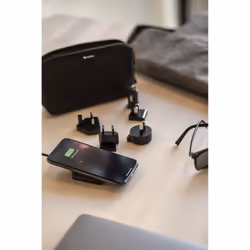 mophie 401302090 mobile device charger Smartphone Black AC, Cigar lighter, USB Wireless charging Indoor